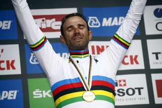 Alejandro Valverde soaks in the feeling of winning the world title at last