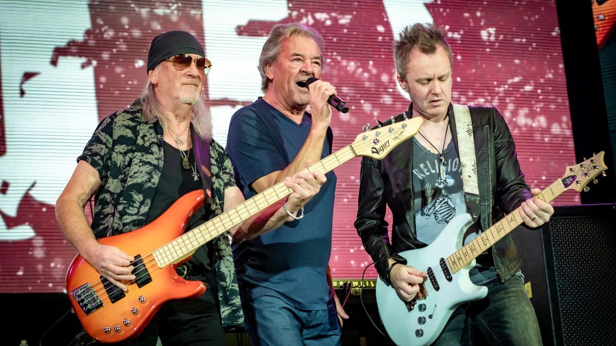 Deep Purple performing onstage in October 2022