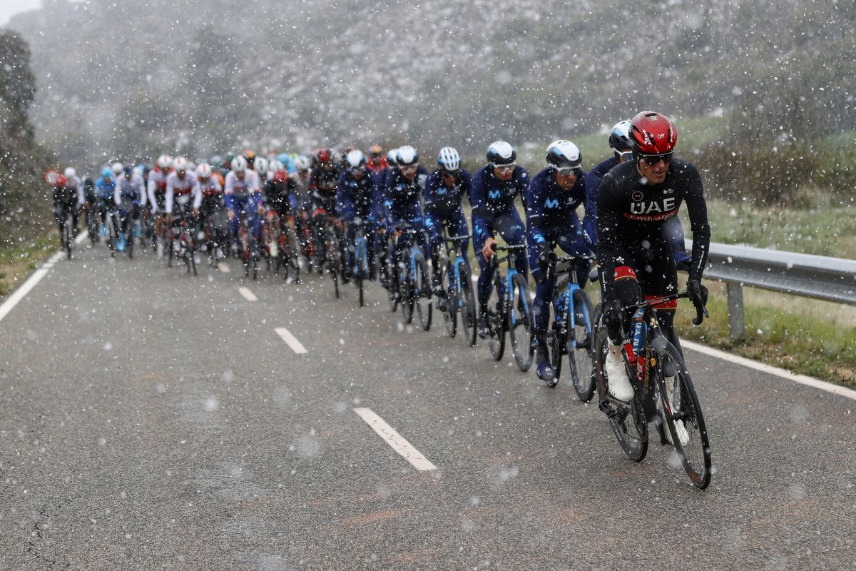 GP Miguel Indurain 2022 - 31st Edition - Estella Lizarra - Estella Lizarra 203,2 km - 02/04/2022 - Peloton - photo Luis Angel Gomez/SprintCyclingAgency&Acirc;&copy;2022