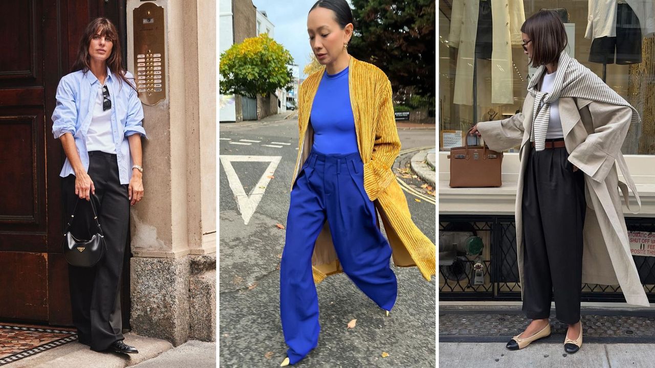 Influencers wearing tailored trousers