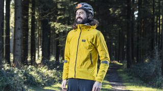 Man wearing Gore Lupra cycling jacket