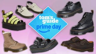 An array of Doc Martens shoes, boots and sandals