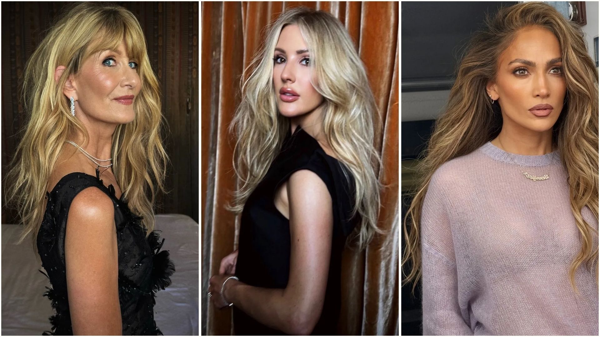 Laura Dern, Ellie Goulding and Jennifer Lopez with blonde hair