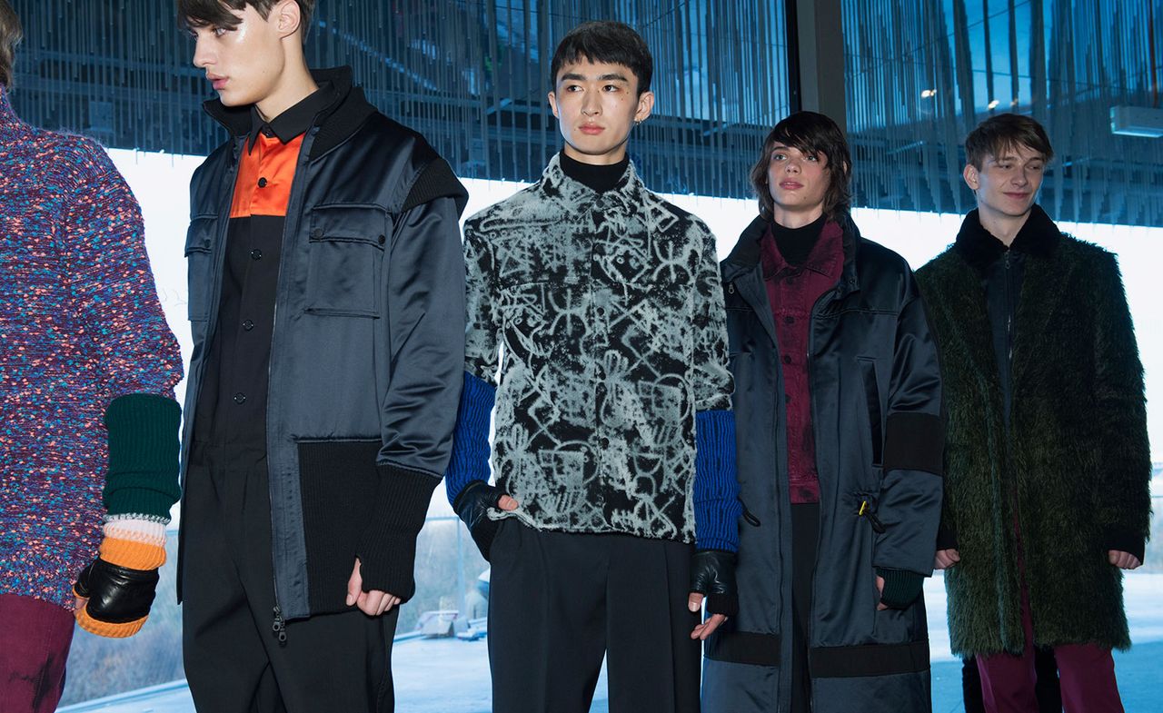 Male models wearing clothes from Kenzo AW15 collection