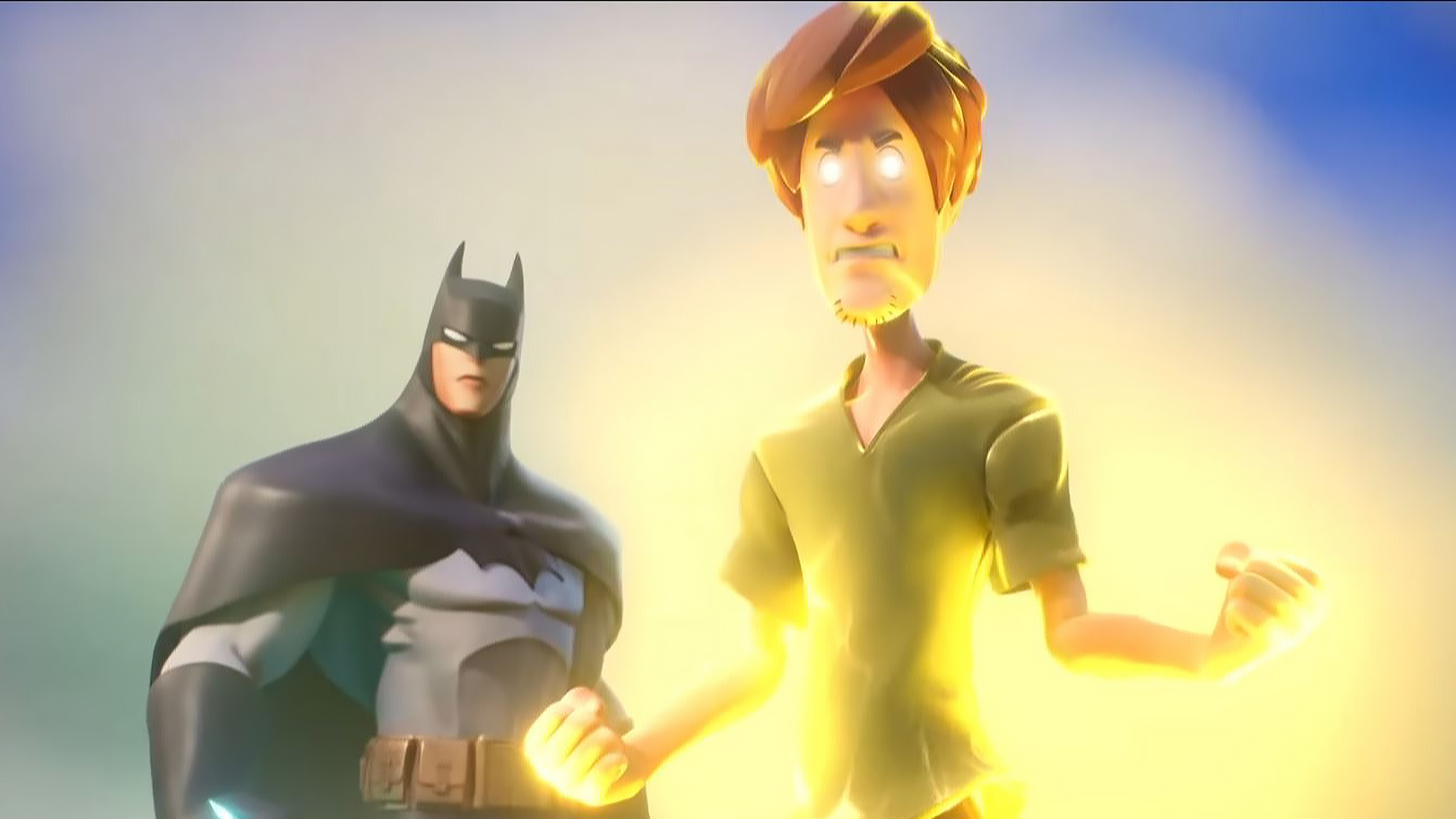 Batman and Ultra Instinct Shaggy standing next to each other