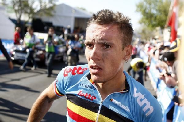 Philippe Gilbert (Belgium) was left disappointed after delivering a fine display of attacking riding.
