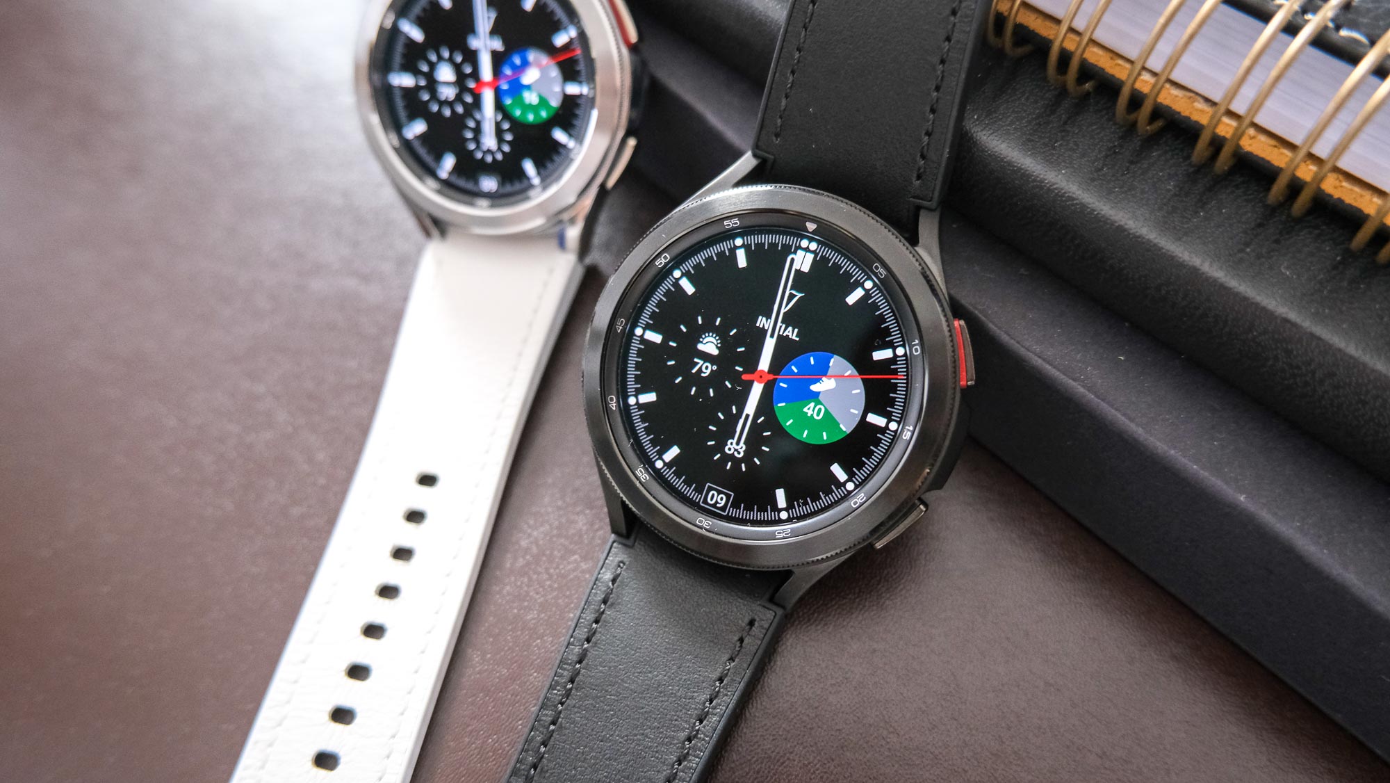a pair of samsung galaxy watch 4s