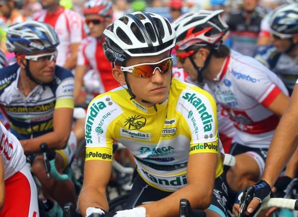 Race leader Michel Kwiatkowski at the start of stage 5