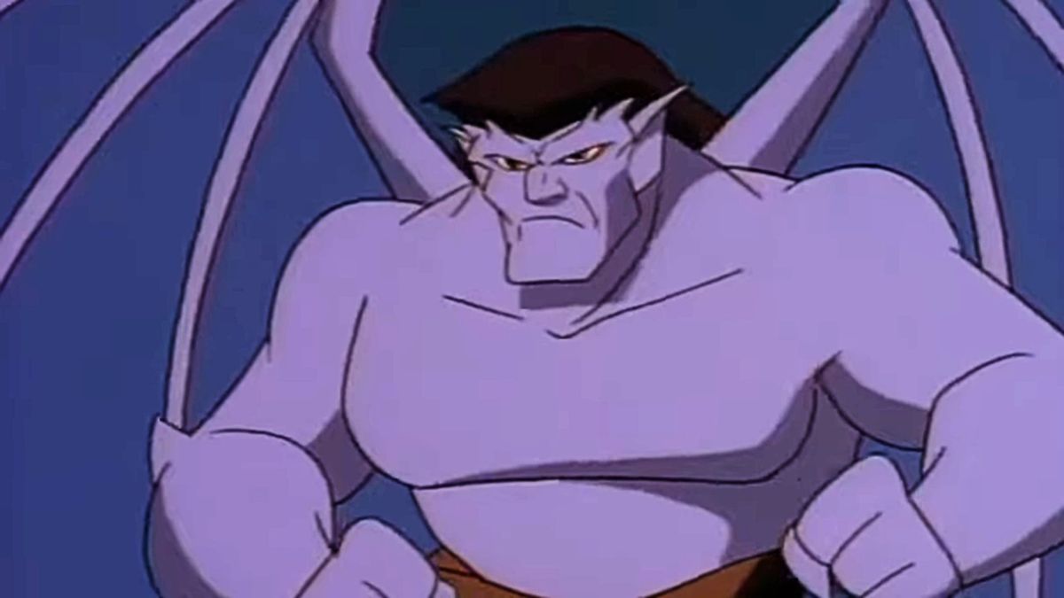 Goliath facing off against Demona on Gargoyles