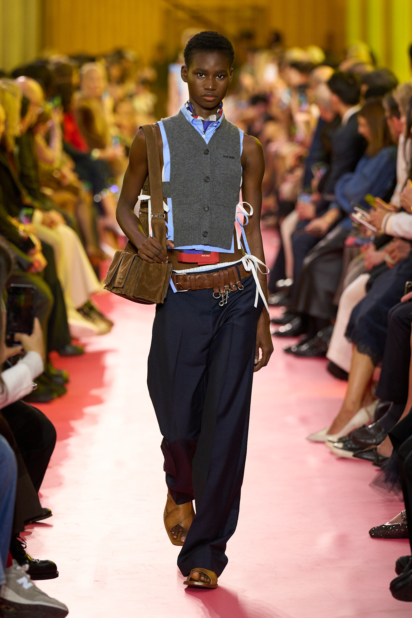 models on the Miu Miu Spring 2026 runway