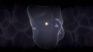 This visualization shows the Local Bubble with star formation happening on its surface.