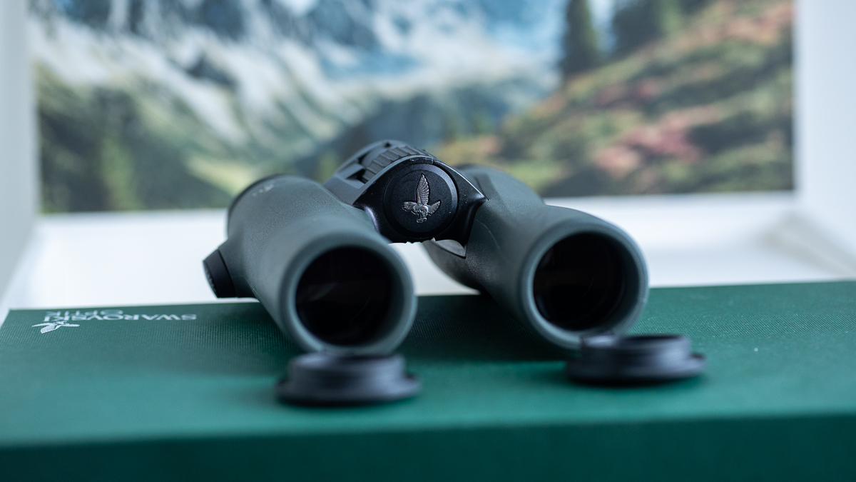 Swarovski NL Pure 8x32 binoculars on a table