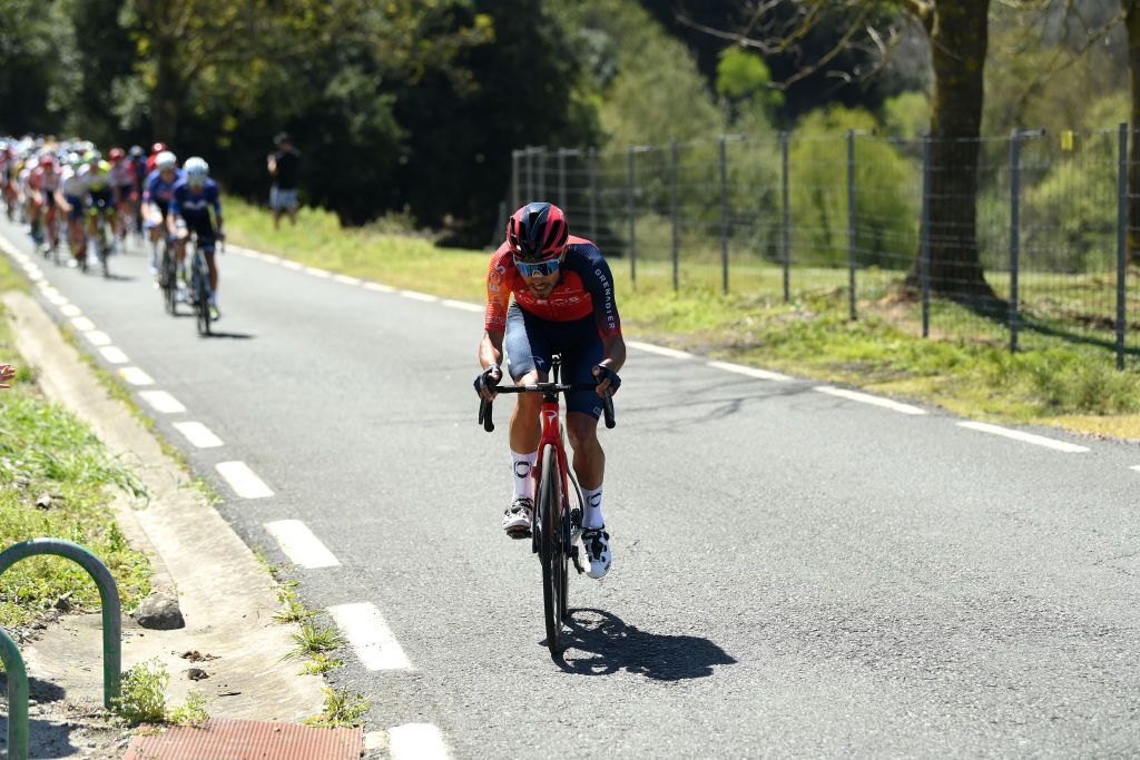EIBAR SPAIN APRIL 08 Daniel Felipe Martinez of Colombia and Team INEOS Grenadiers attacks during the 62nd Itzulia Basque Country Stage 6 a 1378km stage from Eibar to Eibar UCIWT on April 08 2023 in Eibar Spain Photo by David RamosGetty Images