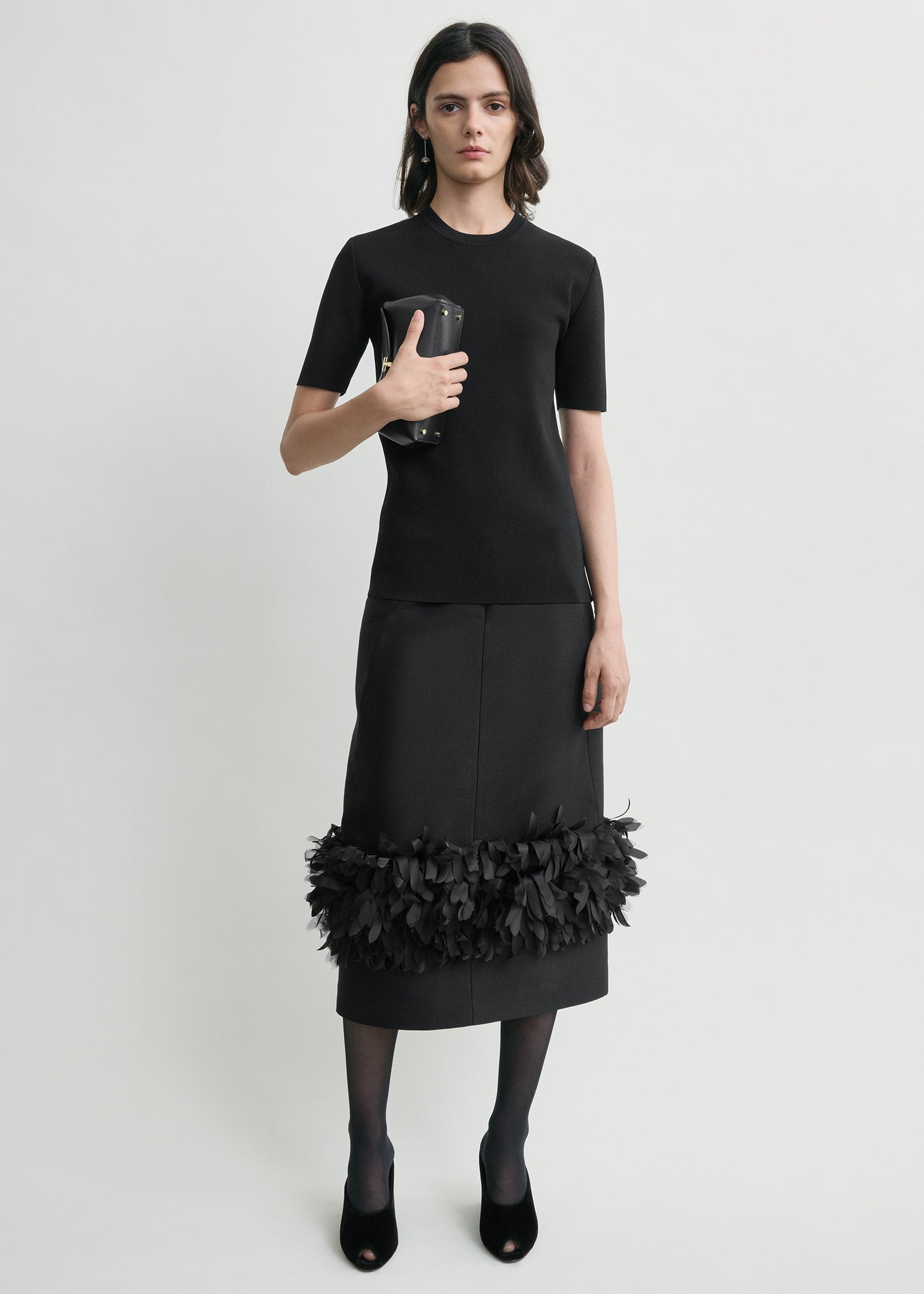 Petal Skirt Black