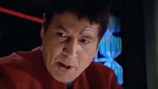 Chakotay is rattled from trying to communitcate with the aliens