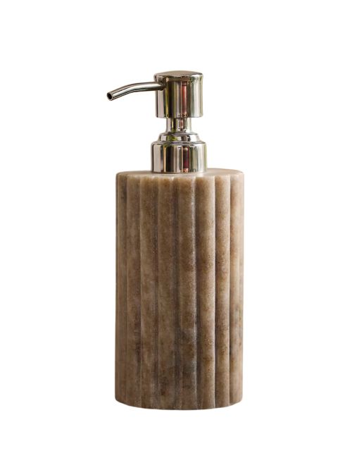 Scalloped Grey Marble Pump Dispenser