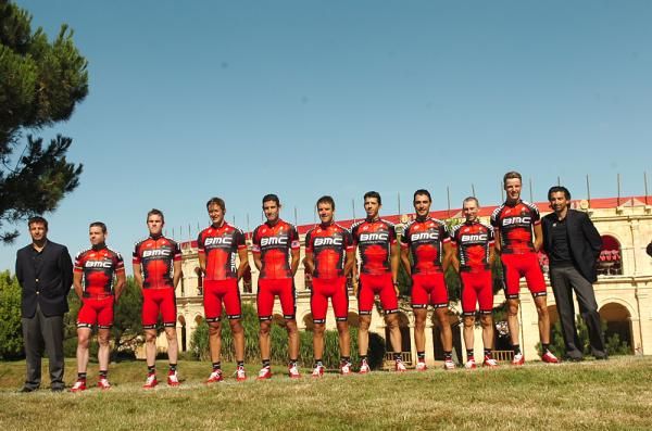 The BMC team lines up