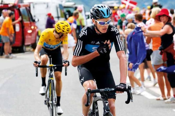 Chris Froome gives the press something to write about at the Tour when he distances race leader and teammate Bradley Wiggins