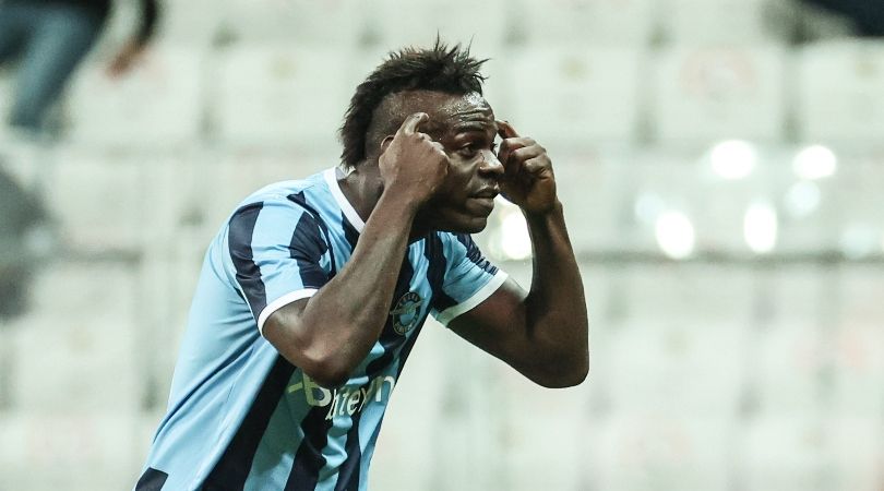 Mario Balotelli in action for Adana Demirspor.