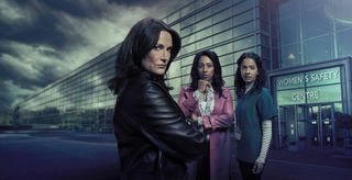 Sarah Parish Mandip Gill and Alexandra Burke star in Curfew