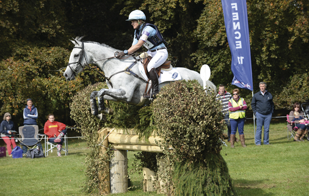 Jonelle Price riding FAERIE DIANIMO during the cross country phase of the CIC at The Blenheim Palace International Horse Trials near Woodstock, England between 11- 14 September 2014