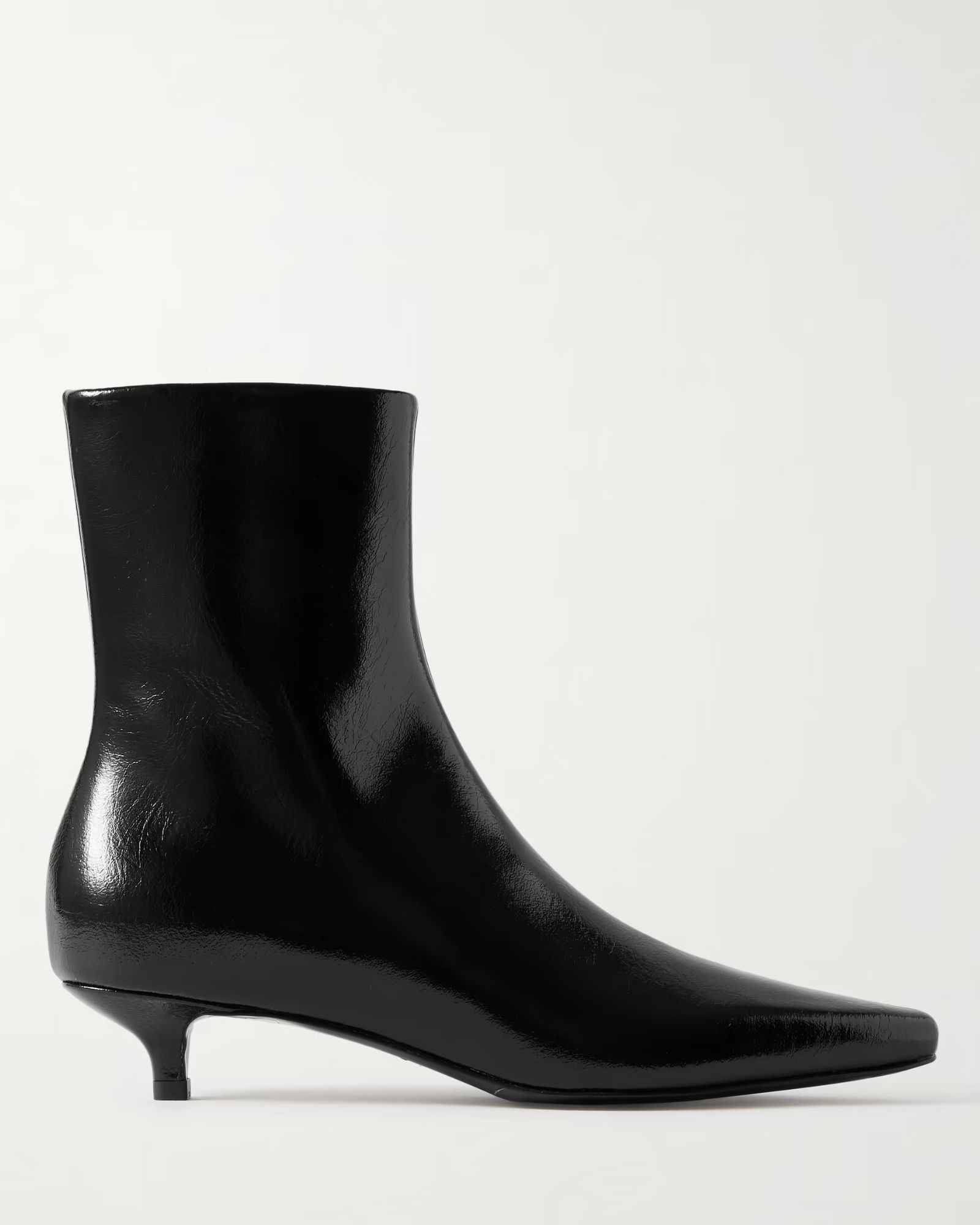 Toteme Glossed-leather ankle boots