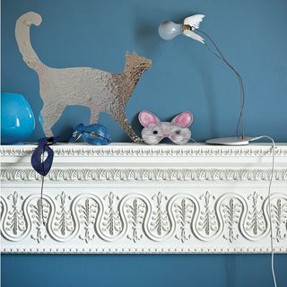 wall art with cat foil sticker