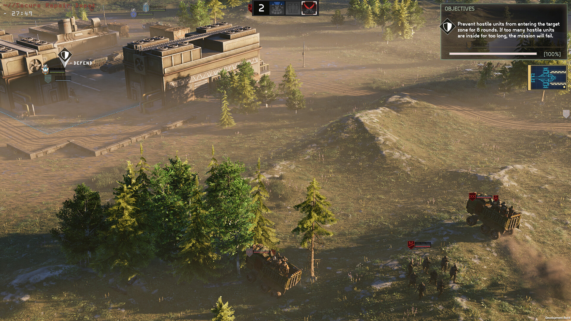 A battle in progress in Menace.