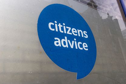 Citizens Advice logo on a window pane