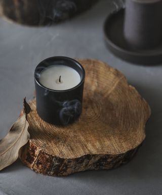 Black candle designed by Ilse Crawford for IKEA
