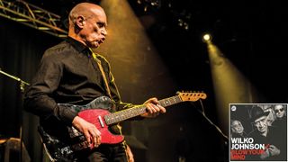 [left] Wilko Johnson performs with his signature Fender Telecaster