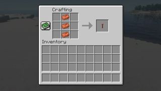 Minecraft copper - the crafting grid showing how to craft a lightning rod