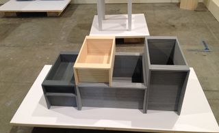Set of stacked boxes