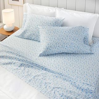 Martha Stewart Leigh Floral Design Cotton Twin Bed Sheets Set