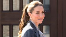 Catherine, Princess of Wales smiles as she visits Pulborough Village Hall on September 30, 2026