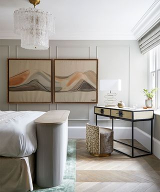 Mayfair apartment bedroom with dressing table