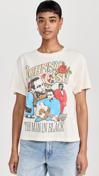 Johnny Cash a Man Comes Around Boyfriend Tee