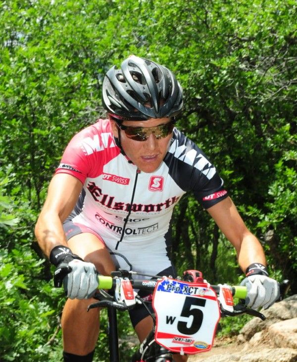 Pua Sawicki (Ellsworth) rides a rock garden.