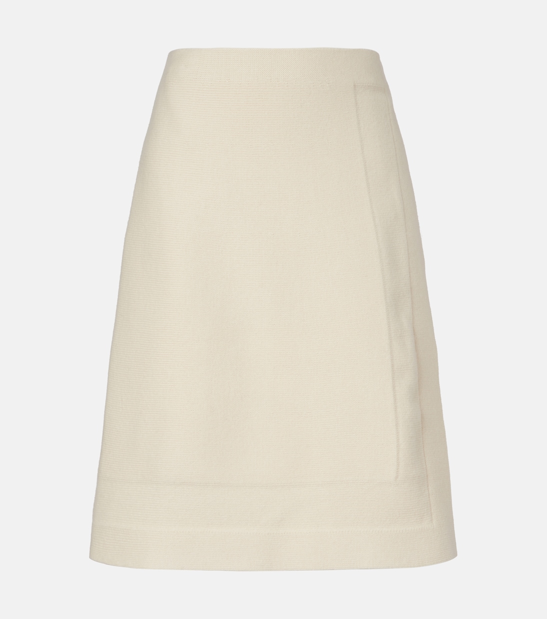 Wool-Blend Wrap Skirt