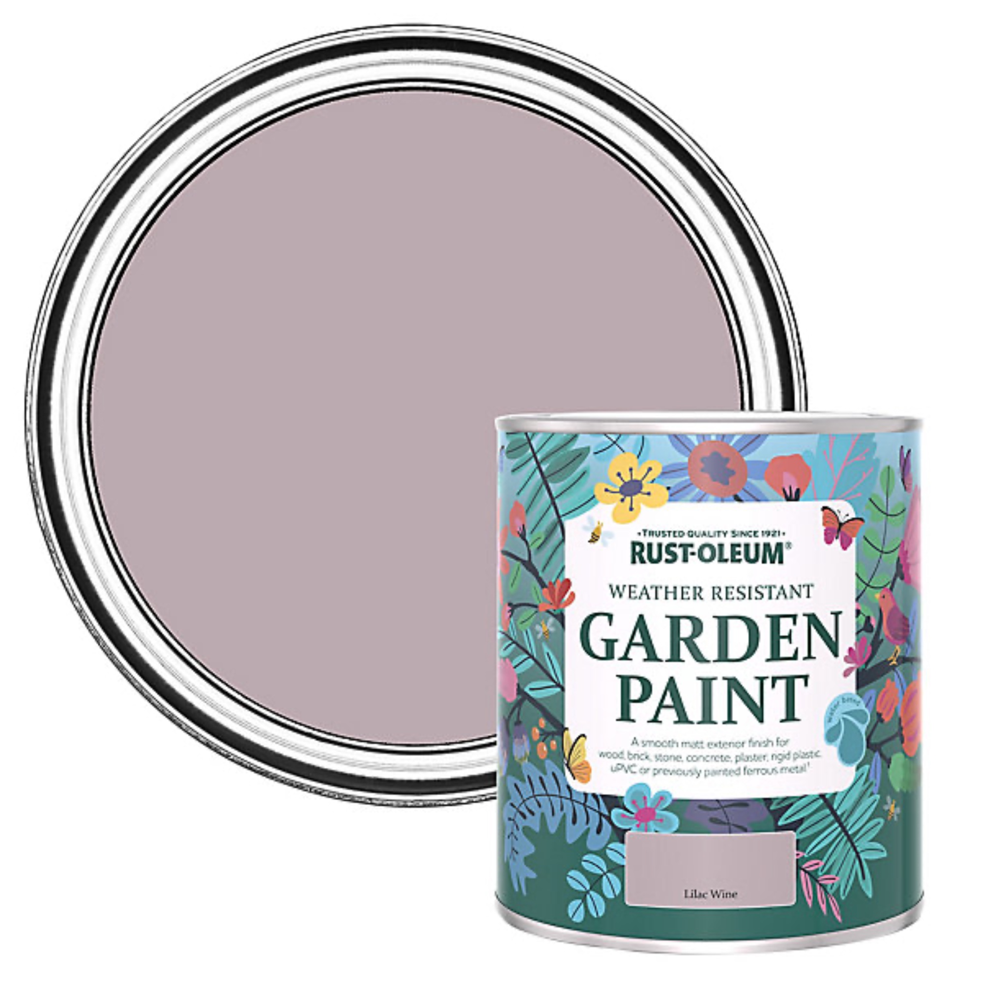 Rust-Oleum Lilac Wine Matt Multi-Surface Exterior Topcoat Paint, 750ml