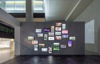 'Collective Cityscape of Seoul' shows landscape images of public spaces of the 25 districts of Seoul displayed on 25 video monitors on a wall