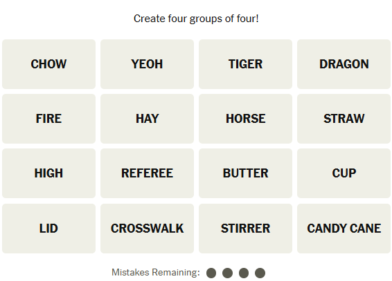 The New York Times Connections puzzle on February 6, 2026