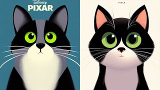Ai generated poster of Pixar inspired cat poster