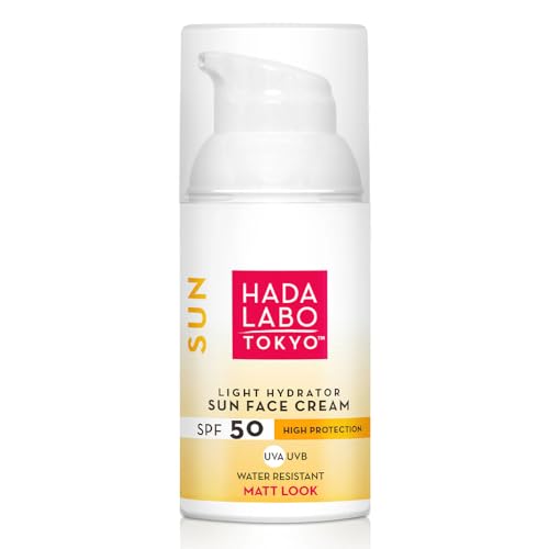 Hada Labo Tokyo - Light Hydrator Sun Face Cream With Super Hyaluronic Acid, Spf50, Matt Look, 50 Ml Bottle (pack of 1)