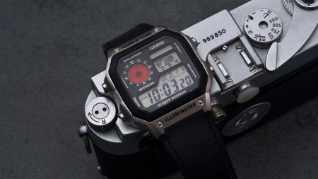 PPP Cameras' M-Edition watch on rangefinder camera 