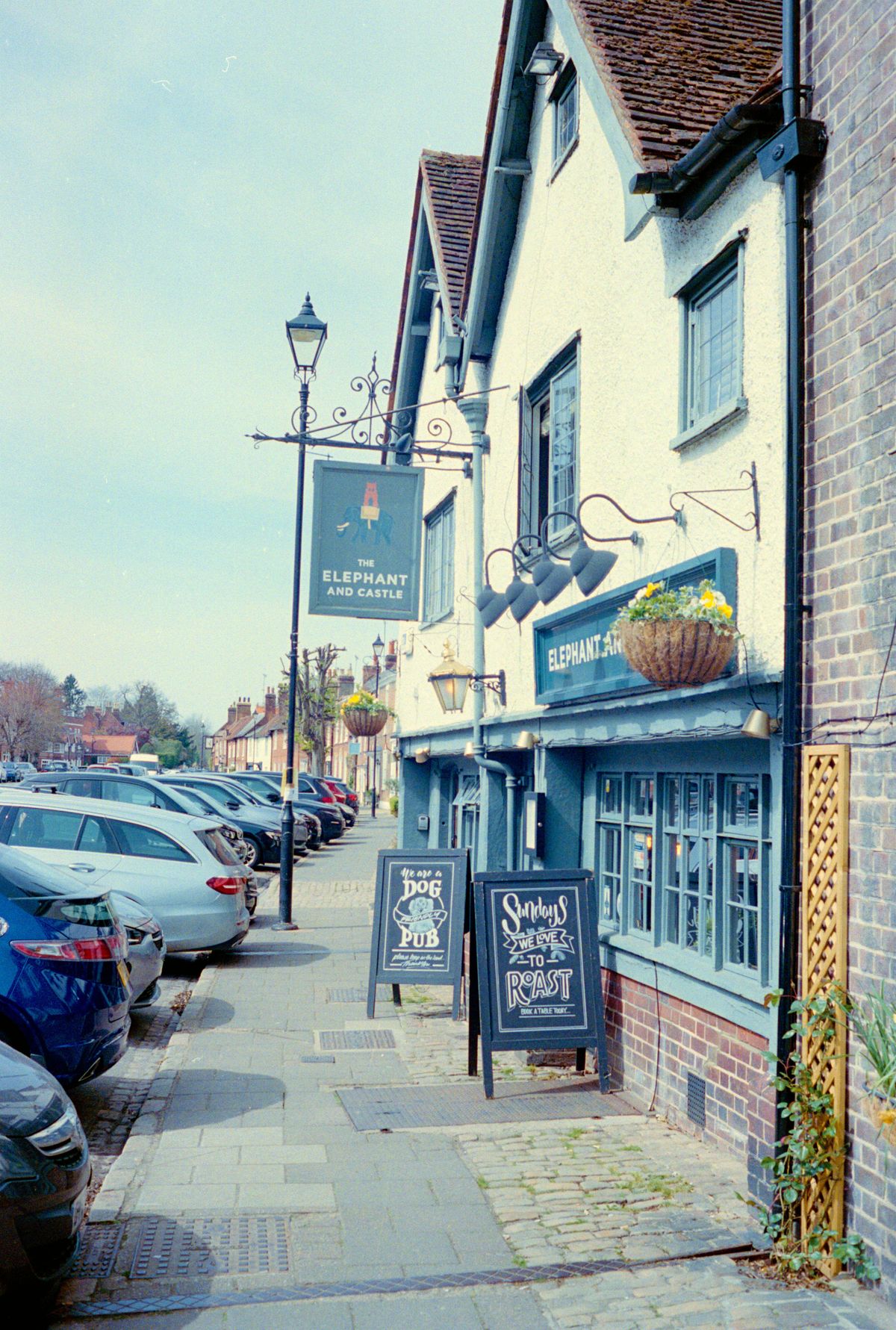 Outside of an English country pub