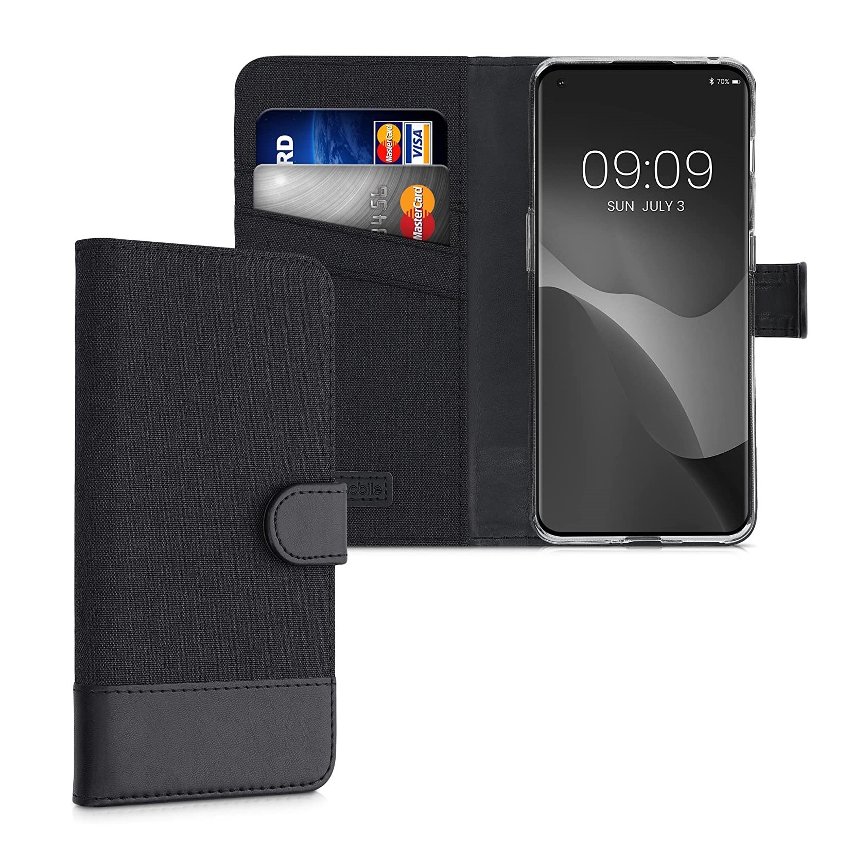 OnePlus 10 Pro 5G Case - Soft TPU & Faux Leather Cover With Camera Protection, Ultra Lightweight (Blue)