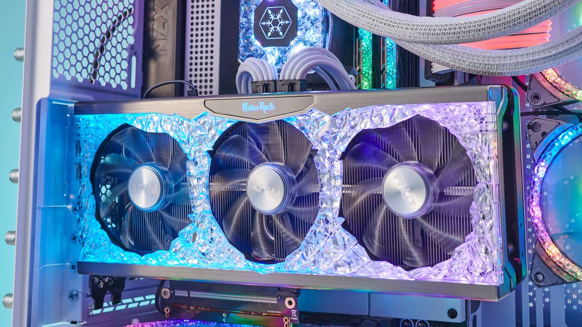 Detail shot of the Palit GameRockRTX 3070