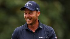 Danny Willett of England reacts on the first green during the first round of the 2024 Masters Tournament at Augusta National Golf