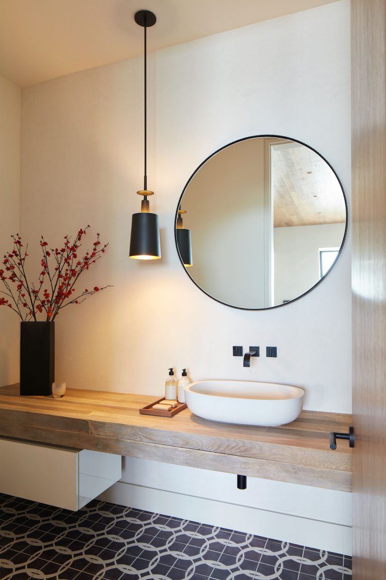 Bathroom Mirror Ideas 30 Chic And, Black Storage Mirror Bathroom Tiles